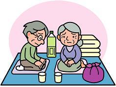 イラスト：避難所のイメージ