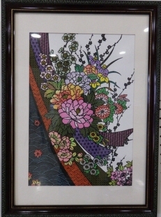 写真:区長賞受賞作品「のしとボタン」(工芸・彫刻の部)