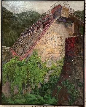 写真:市長賞受賞作品「神二ダム場景」(洋画の部)