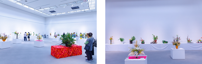 写真：玄関花、作品の一部