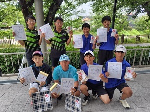 写真:「中学男子の部」入賞者