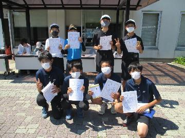 写真：「中学男子の部」入賞者