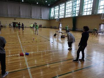 写真:ボッチャ体験