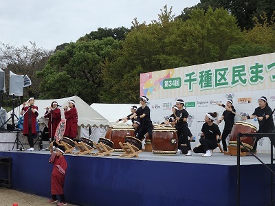写真:和太鼓演奏の様子
