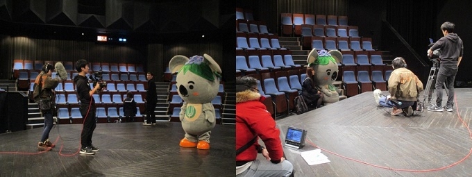 写真:ちくさ座での撮影風景