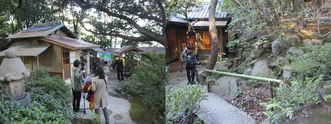 写真:爲三郎記念館での撮影風景