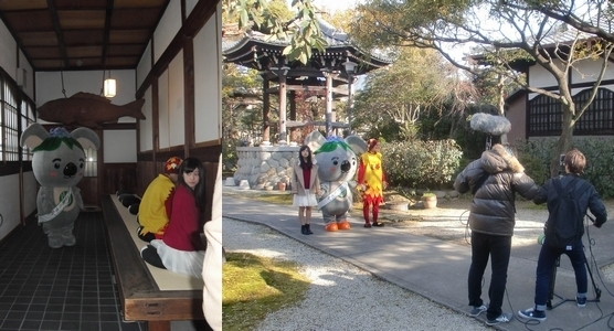 写真:正法寺での撮影風景