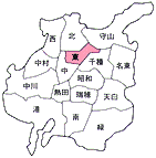 地図:東区の所在地