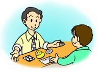 イラスト:保健センターの手続き