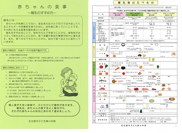写真：3か月健診配布リーフレット