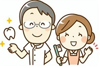 歯科医師と歯科衛生士のイラスト