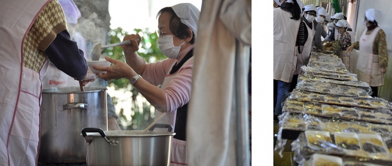 写真:餅つき大会の様子