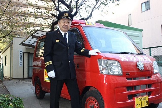写真:東桜消防団長