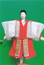 写真:面かぶり巫女人形