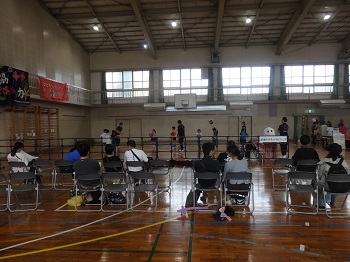 写真：バスケ体験