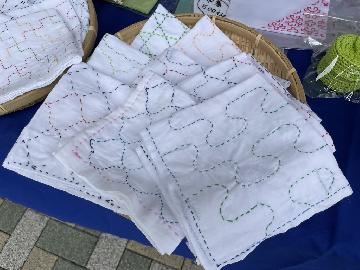 刺し子のふきんの写真