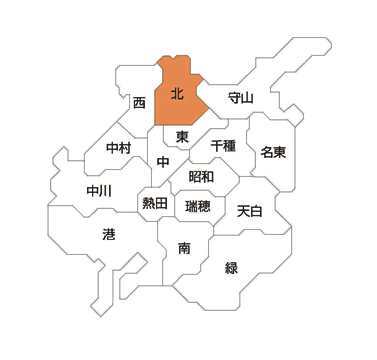 地図:北区の所在地