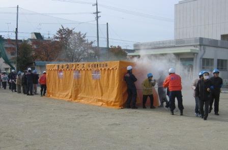 写真:防災訓練の様子