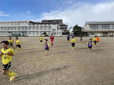 写真:光城学区ジュニアサッカーの様子1