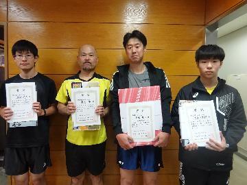 写真:男子Aの部で入賞した皆さん