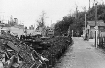 写真:昔の旧土居下駅周辺