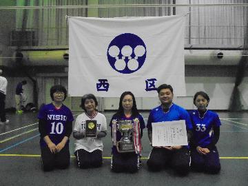 写真:混合の部優勝 栄生ゼロ