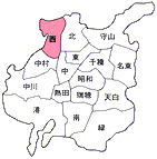 地図:西区の所在地