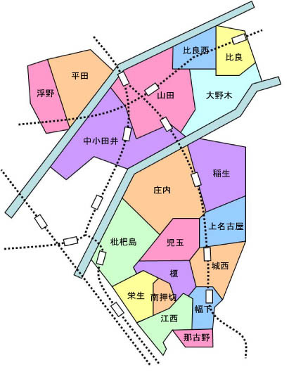 地図:西区学区