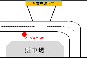 名古屋城正門付近略地図