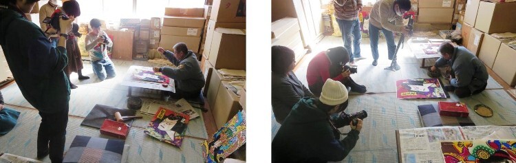 写真：和凧の撮影の様子