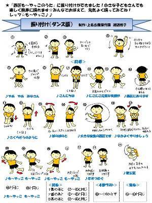 写真:もーやっこのうたの振り付け(ダンス版)
