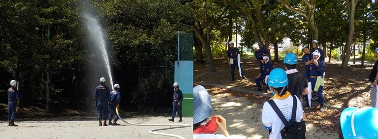 写真:防災訓練の様子