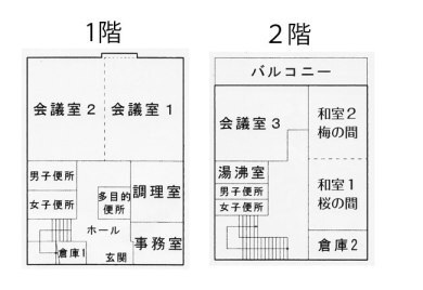イラスト:稲西コミュニティセンター平面図