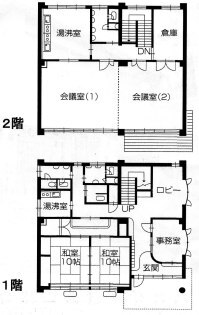 イラスト:八社コミュニティセンター平面図