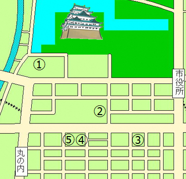 名古屋城の周辺地図