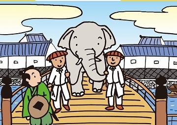 イラスト:「本町通を象が歩いた」4枚目
