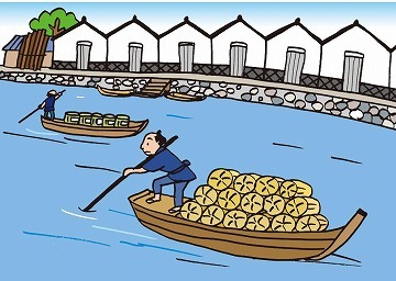 イラスト:「納屋橋を作った彦作さん」2枚目