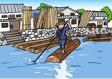 イラスト:「堀川を作った彦作さん」3枚目