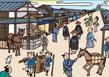 イラスト:「碁盤割と札の辻」5枚目