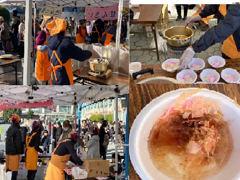 写真:テント(雑煮)