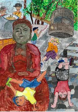 写真:興正寺でブレイクダンスをしたいな