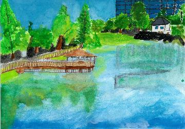 写真:幼稚園からずっと大好きな隼人池