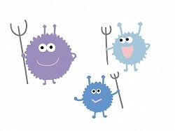 イラスト：ばい菌のイメージ