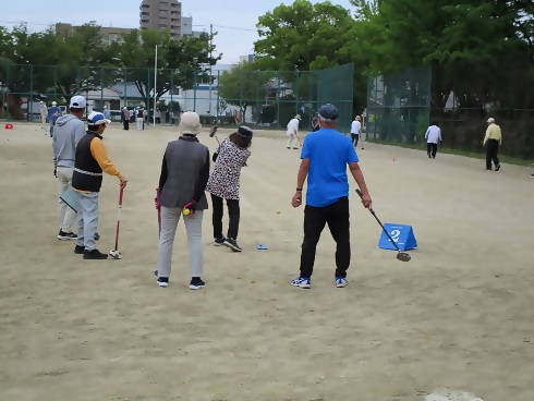 グラウンドゴルフ大会の写真