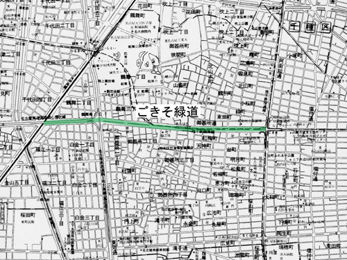 地図：ごきそ緑道