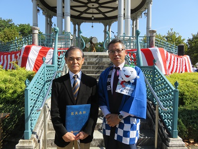 写真：表彰式の様子（須貝さん）