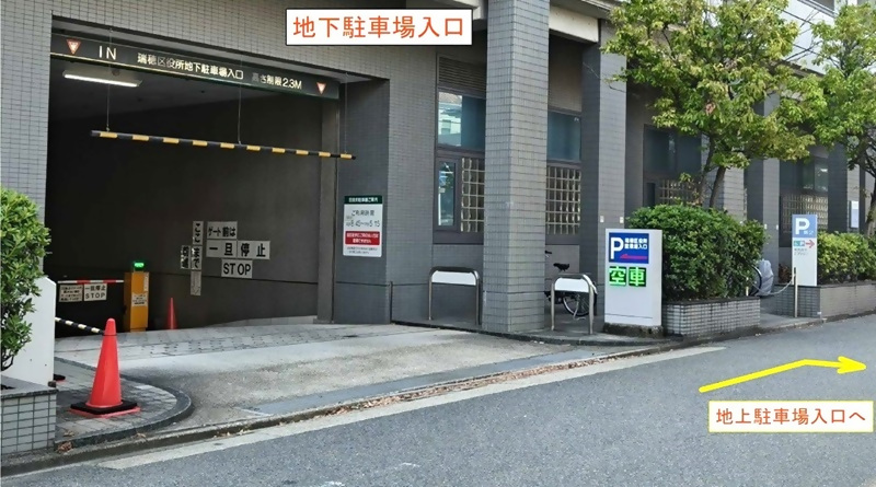 写真：地下駐車場入口