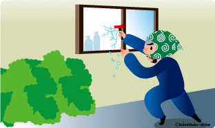 住宅対象侵入盗のイラスト