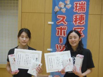 写真:女子の部優勝ペア