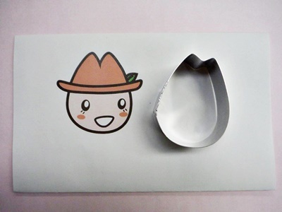 みずほっぺの顔の形のクッキー型の写真